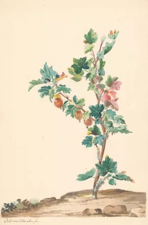 Een kruisbes in een landschap by Willem Van Leen Oil Painting