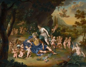 Armida Binding The Sleeping Rinaldo With Flowers by Willem Van Mieris Oil Painting