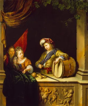 Children's Games by Willem Van Mieris Oil Painting