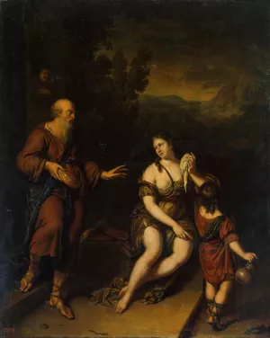 Expulsion of Hagar painting by Willem Van Mieris