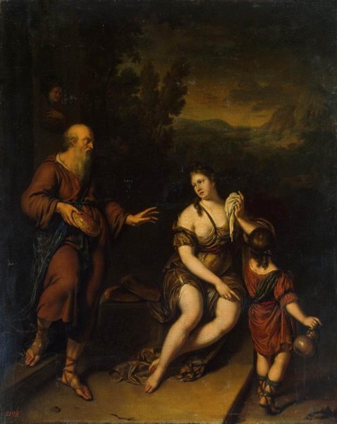 Main Product Photo of Expulsion of Hagar Painting by Willem Van Mieris