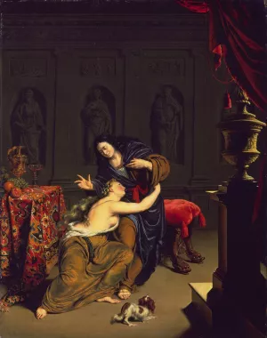 Joseph and Potiphar's Wife by Willem Van Mieris Oil Painting