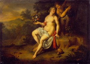 Paris and Oenone by Willem Van Mieris Oil Painting
