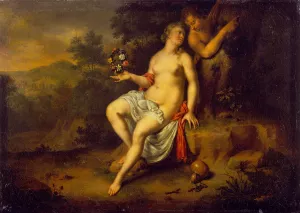 Paris and Oenone by Willem Van Mieris Oil Painting