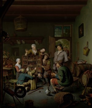 The Raree-show by Willem Van Mieris Oil Painting