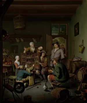 The Raree-show by Willem Van Mieris Oil Painting