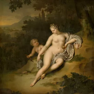Venus with Cupido by Willem Van Mieris Oil Painting