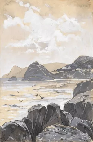 Rotsachtige baai Oil painting by Willem Wenckebach
