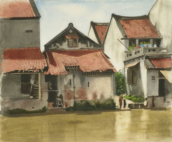 Main Product Photo of Benedenstad Batavia  Painting by Willem Witsen