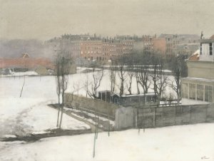 Gezicht op het Oosterpark in de sneeuw by Willem Witsen Oil Painting