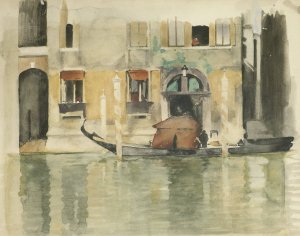 Gondel voor een Venetiaans huis by Willem Witsen Oil Painting