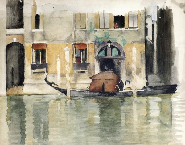 Main Product Photo of Gondel voor een Venetiaans huis  Painting by Willem Witsen