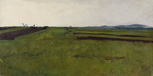 Landscape with fields by Willem Witsen Oil Painting