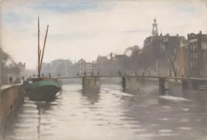 Oude Schans te Amsterdam Oil painting by Willem Witsen