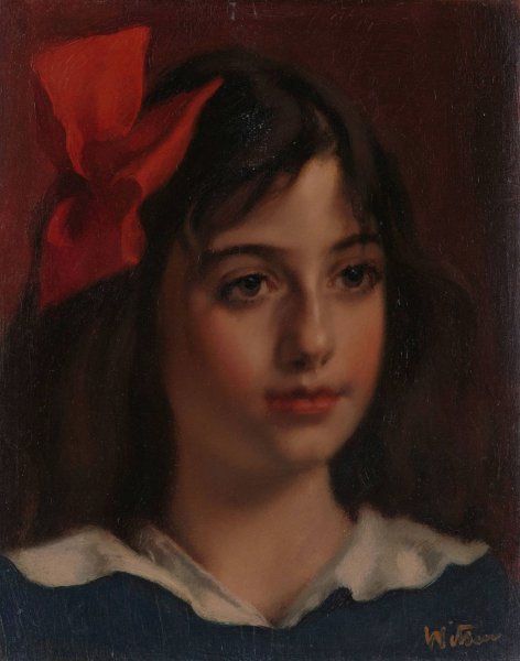 Main Product Photo of Portret van een meisje  Painting by Willem Witsen