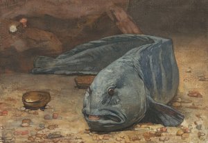Zeewolf op de bodem van een aquarium by Willem Witsen Oil Painting