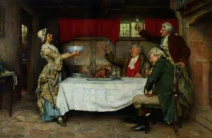 A Good Bowl of Punch by William A Breakspeare - Oil Painting Reproduction