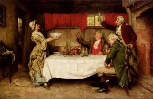 A Toast To The Chef by William A Breakspeare Oil Painting