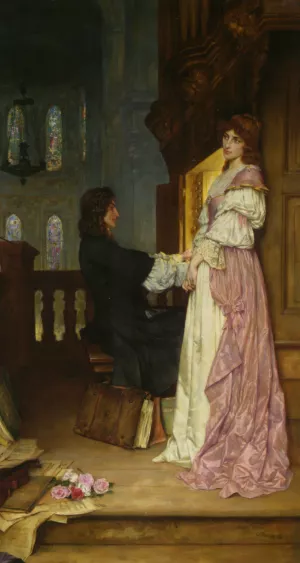 If Music Be the Food of Love by William A Breakspeare - Oil Painting Reproduction