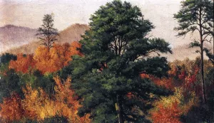 Autumn Scene in the North Carolina Mountains by William Aiken Walker Oil Painting