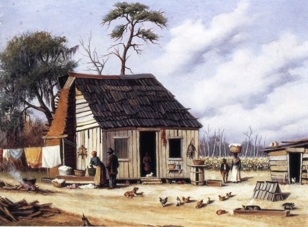 Main Product Photo of Board and Batten Northern South Carolina Cabin Painting by William Aiken Walker