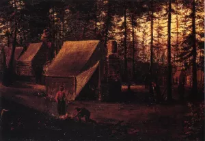 Confederate Encampment at Seven Pines Fair Oaks Virginia Oil painting by William Aiken Walker