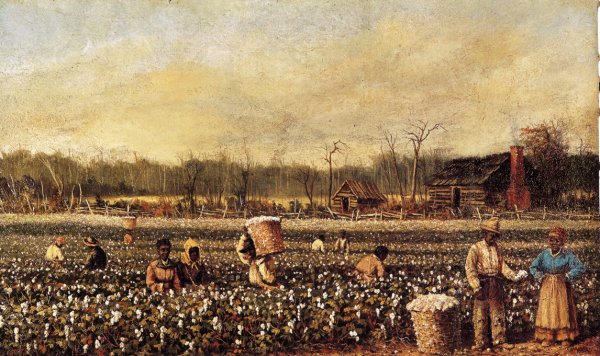 Main Product Photo of Cotton Picking in Front of the Quarters Painting by William Aiken Walker