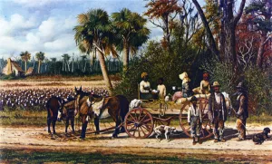 Cotton Wagon's Empty Oil painting by William Aiken Walker