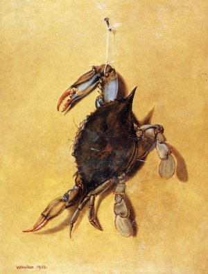 Crab Oil painting by William Aiken Walker