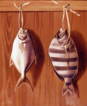 Dollar Fish and Sheephead Oil painting by William Aiken Walker