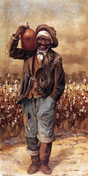 Negro Man with Jug on Shoulder by William Aiken Walker Oil Painting