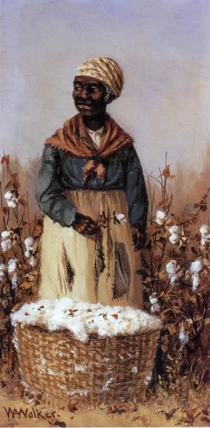 Negro Women in Cotton Field Oil painting by William Aiken Walker