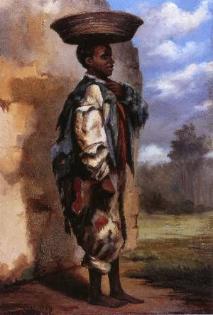 Negro Youth with Basket on Head Cuba by William Aiken Walker - Oil Painting Reproduction