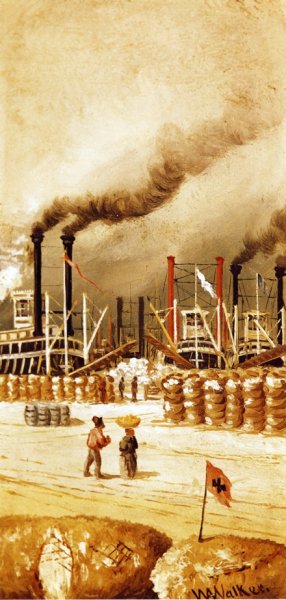 Main Product Photo of New Orleans Levee Scene Painting by William Aiken Walker