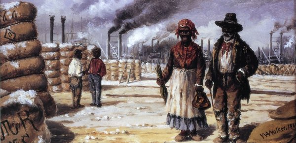 Main Product Photo of On the Levee New Orleans Painting by William Aiken Walker