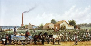 Plantation Wagon Scene by William Aiken Walker Oil Painting