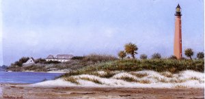Ponce Light House, Ponce Park, Florida by William Aiken Walker Oil Painting