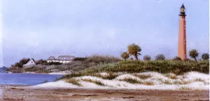Ponce Light House, Ponce Park, Florida Oil painting by William Aiken Walker