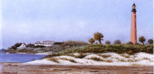 Main Product Photo of Ponce Light House, Ponce Park, Florida Painting by William Aiken Walker