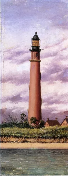 Ponce Park Light House, Florida by William Aiken Walker Oil Painting