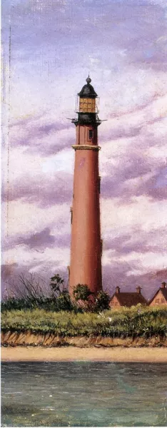 Ponce Park Light House, Florida Oil painting by William Aiken Walker
