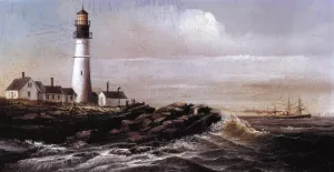 Portland Headlight, Maine by William Aiken Walker Oil Painting