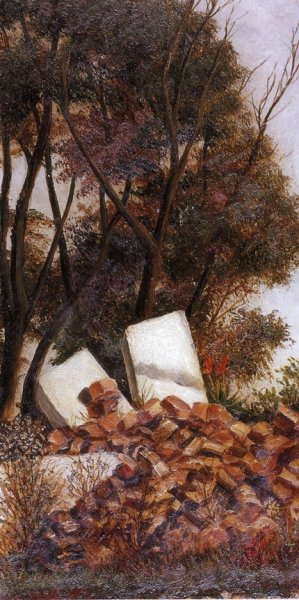 Main Product Photo of Ruin of Luturne Cottage, Arden, North Carolina Painting by William Aiken Walker