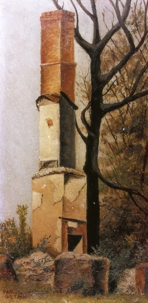 Ruins, Arden Park Lodge by William Aiken Walker - Oil Painting Reproduction