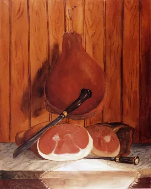 Smoked Ham at the Bonnie Crest Inn, North Carolina Oil painting by William Aiken Walker