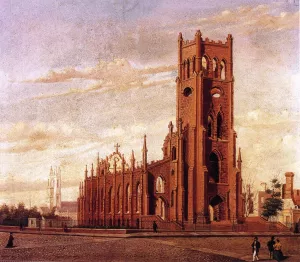 St. Finebar's Church, Broad Street, Charleston by William Aiken Walker Oil Painting