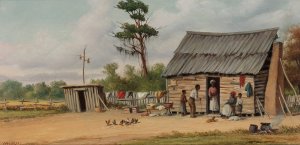 The Old Cabin by William Aiken Walker Oil Painting