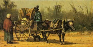 Traveling by Ox Cart by William Aiken Walker Oil Painting