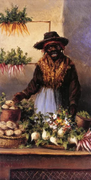 Vegetable Vendor at Charleston Market by William Aiken Walker - Oil Painting Reproduction