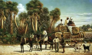 Wagonload of Cotton by William Aiken Walker - Oil Painting Reproduction